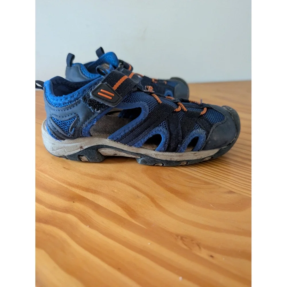 Aldi Kids Blue Orange Closed Toe Water Sandals Shoes Size 11/12 Item 844168